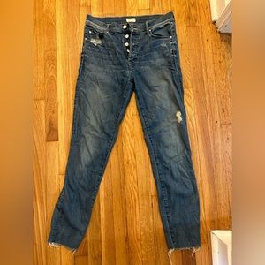 Mother Denim Stunner Ankle Fray Jeans
